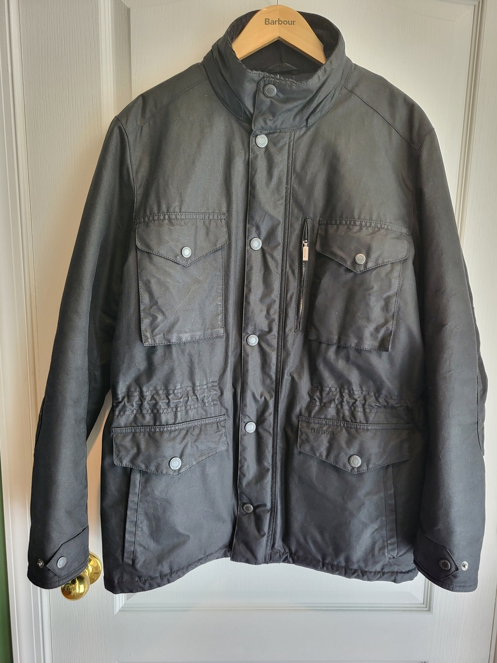 Barbour WINTER Sapper Wax Jacket in Black